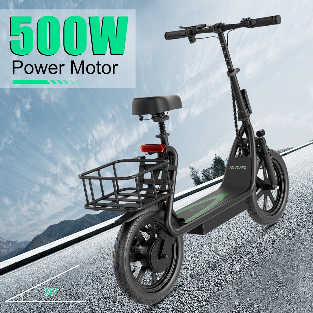 ESBS/ESBSPRO 500W Electric Scooter 54.6V10.4Ah/22.5Ah Large Capacity Battery 45/100KM Long Range 35km/h 14Inch EScooter