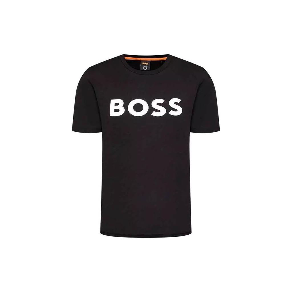 HUGO BOSS SS22 Men's Logo Print Short-Sleeve T-Shirt Black 50481923-002