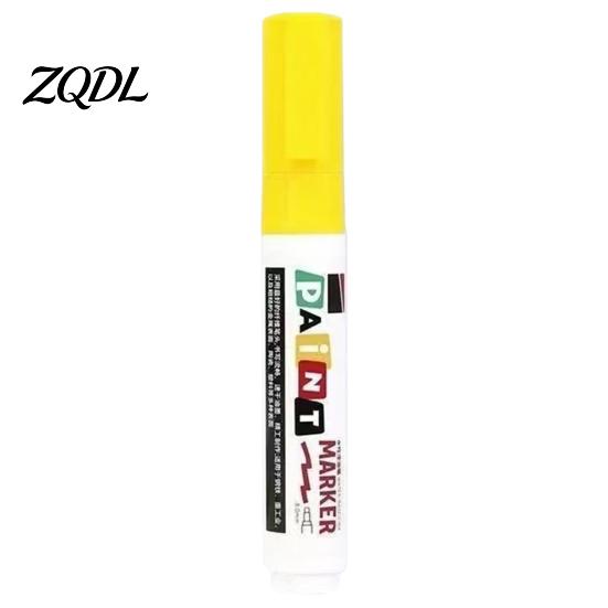 Plastic Surface Paint Pens 12 Colors Flat Tip Marker, Oil Based Broad Pen for Metal Tire Rubber Steel Glass Leather, Waterproof Quick Dry Touch