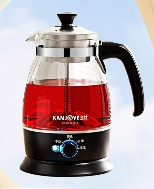1L Electric Steam Spray Teapot - Glass Body with Filter, Multifunctional for Boiling Tea & Water | Home/Office Thermo Po