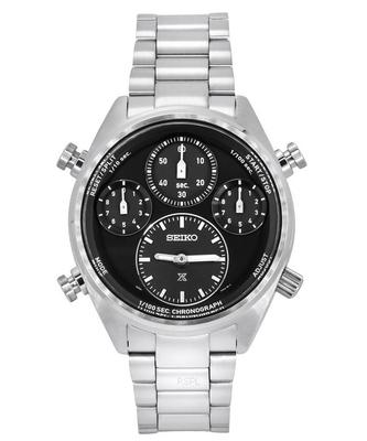 Prospex Speedtimer Chronograph Stainless Steel Black Dial Solar SFJ003P1 100M Men's Watch