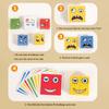 Interactive Parent-Child Face-Changing Rubik's Cube Game: Wooden Expression Smiling Blocks