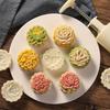 24TE Flower Mooncake Press Mold Hand-Pressure Moon Cake Maker Cookie Stamps