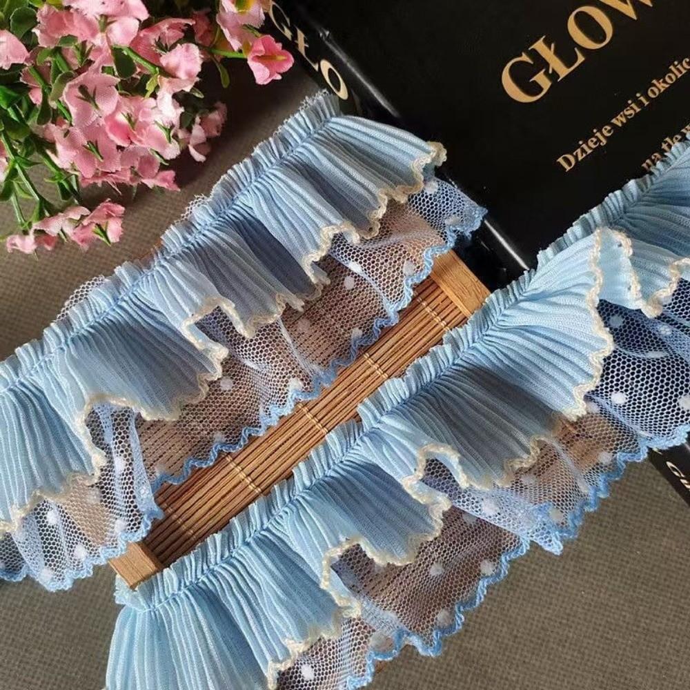 5CM Chiffon Lace Fabric Clothing Sewing DIY Pleated Mesh Lace Lace Trim Sewing Accessories