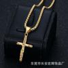 Titanium Steel Necklace Cross Pendant Non-Fading Neck Chain DIY Unisex Punk Style Hip-Hop Accessories