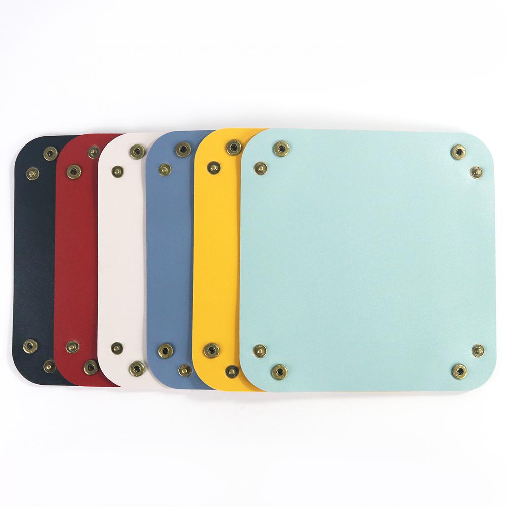 Rolling Folding Dice Game Storage Tray PU Leather Tray Table Storage Tools