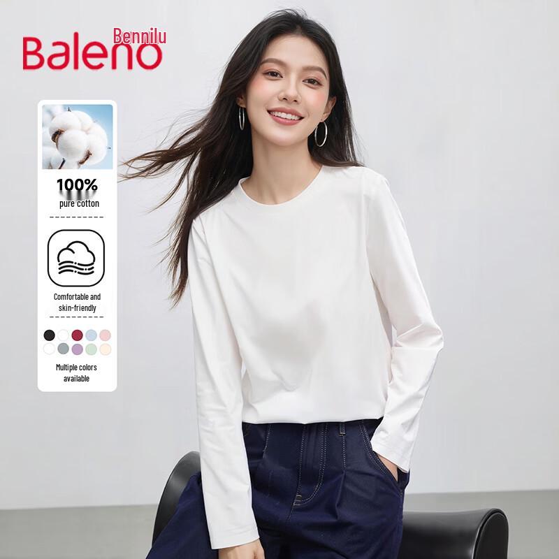 Baleno Women's 200g Pure Cotton Long-Sleeve T-Shirt