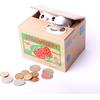 ALIMITOPIA Saving Money Box,Vocal Mischief Stealing Coin Piggy Bank Coin Storage Pot (Cartoon Cat)