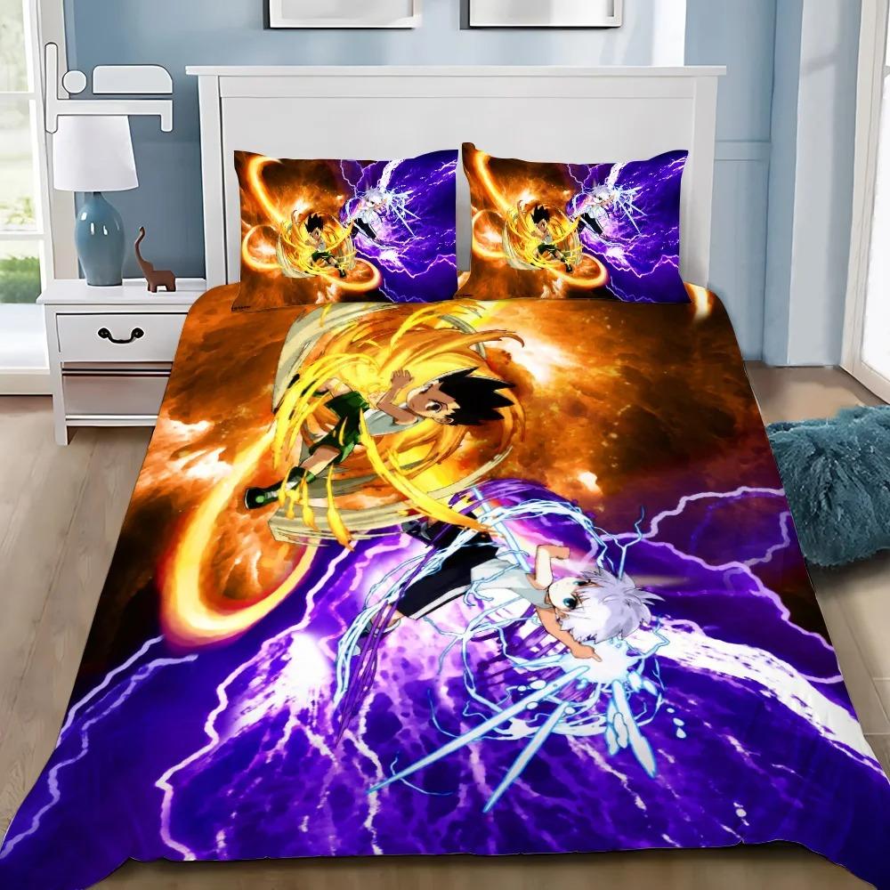 Comforter 3D Prints Hunter X Hunter Bedding Set Adult Boy Girl Bedroom Decoration Children Single Double Large Size