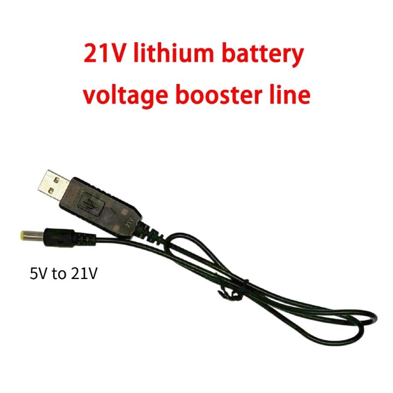 USB zu DC21V Adapterkabel 5V zu 21V Konvertierungs-Boost-Kabel zum Laden von 21V Batteriesystemen Hochwertige Kunststoffkonstruktion
