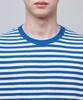 MUSINSA STANDARD Striped Relaxed Crew Neck T-Shirt [Blue]