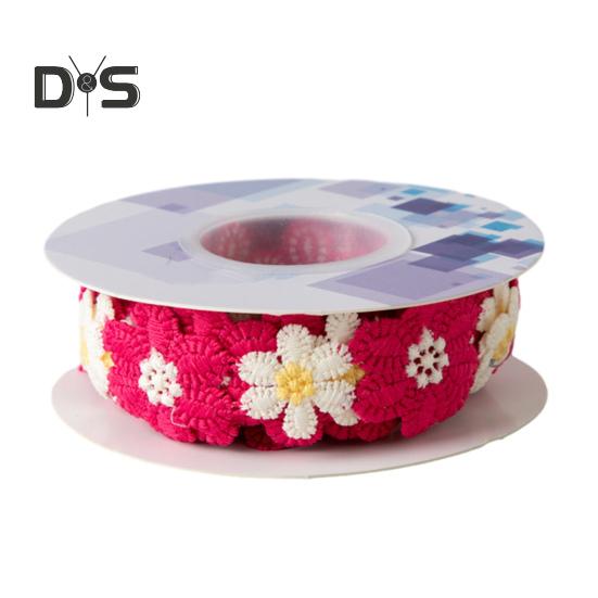 Haftowana wstążka z kwiatami 9,84 stopy Koronkowa taśma Słonecznik Wstążka DIY Koronka Wstążka do szycia Haftowa wstążka do sukni ślubnej Opaska do włosów Ozdoba ubrań