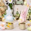 1pair Colorful Easter Rabbit Gnomes Figurine Unique Style for Festive Celebrations Spring Celebrations Home Indoor Decor