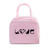 Women Men Oxford Lunch Bag Cartoon Cat Series Graphics Portable Insulated Thermal Bag School Teacher Student Lunch Box Handbag