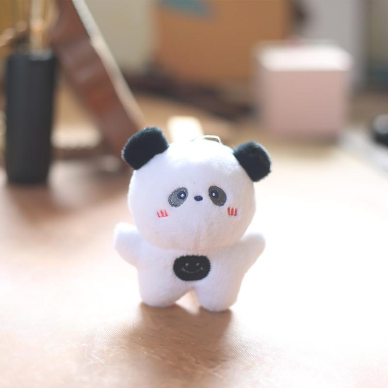 

Adorable Plush Animal Keychain Soft Bunny Bear Duck Bag Charm Cute Stuffed Toy Panda