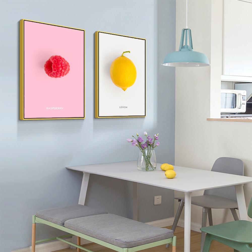 Pictură pe pânză cu fructe, simplitate modernă, poster cu lămâie ananas pentru sufragerie, bucătărie, artă de perete, imagini decorative, decor acasă