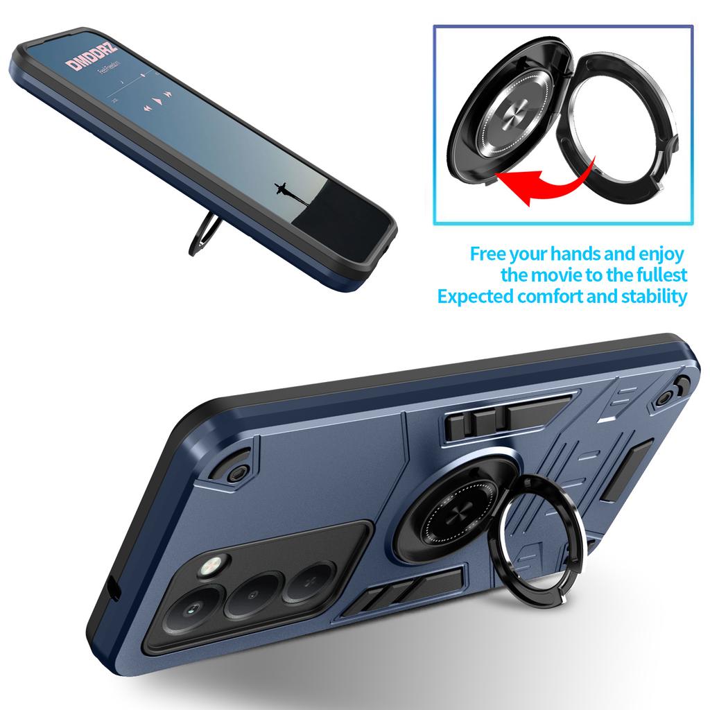 For Xiaomi Redmi 15 4G (EU) (171mm)/Redmi 15 5G (EU) (171mm) Case with Ring Holder Kickstand PC + TPU Anti-Fall Phone Cover
