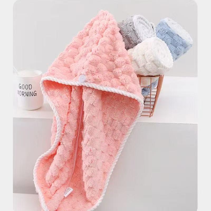 Cloud-Shaped Super Absorbent Hair Drying Cap - Lint-Free, Quick-Dry Towel Wrap