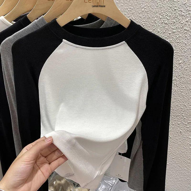 

Женский рубчатый кроп-топ с длинным рукавом и круглым вырезом, облегающего кроя - Весенний трендовый стиль 2024 2XL (65-75 kg)