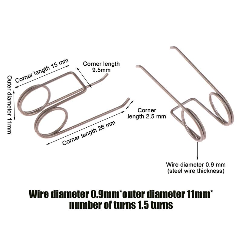 5Pcs Double Torsion Spring 0.9*11Mm Stainless Steel Strong Electrician Wire Stripper Spring Hardwares