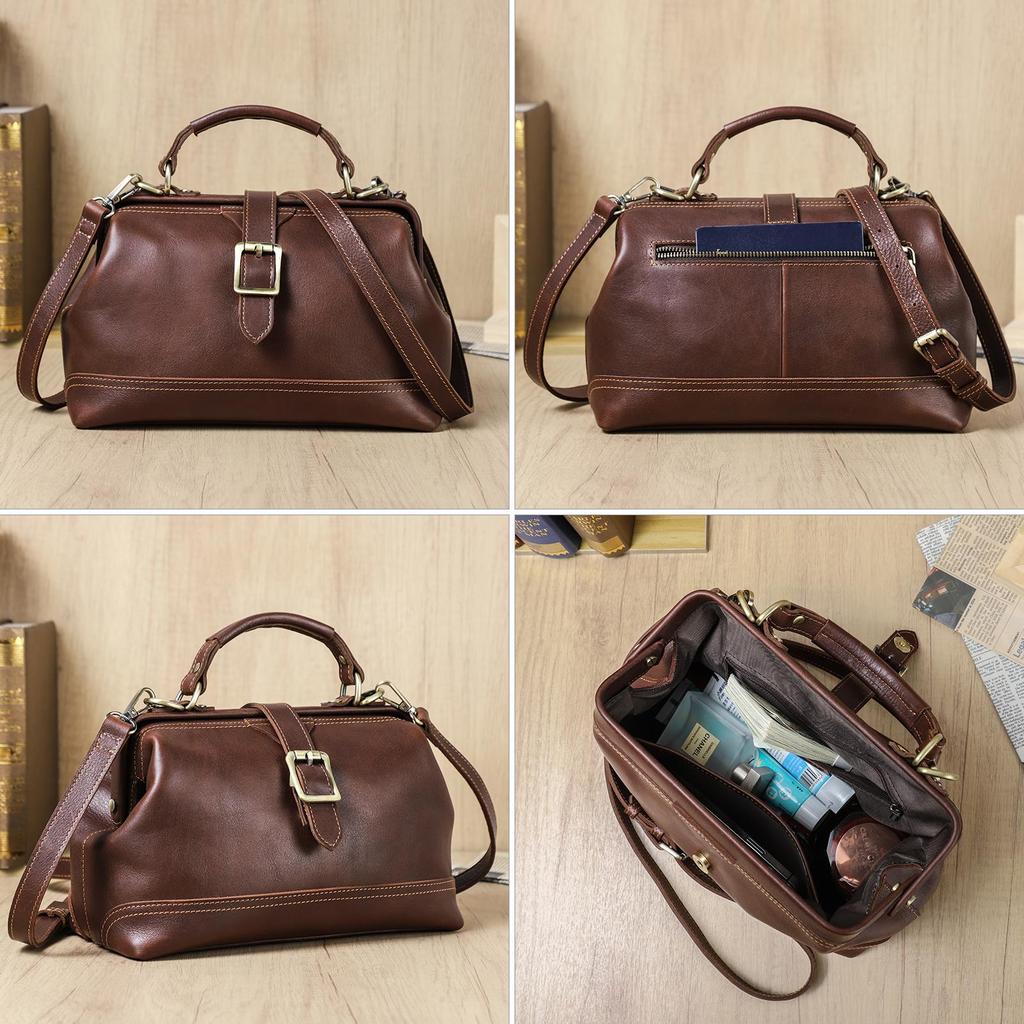 CONTACT'S Genuine Leather Women's Handbag Lady Fashion Totes Bag Large Capacity Crossbody Bag Leather Shouler Bags