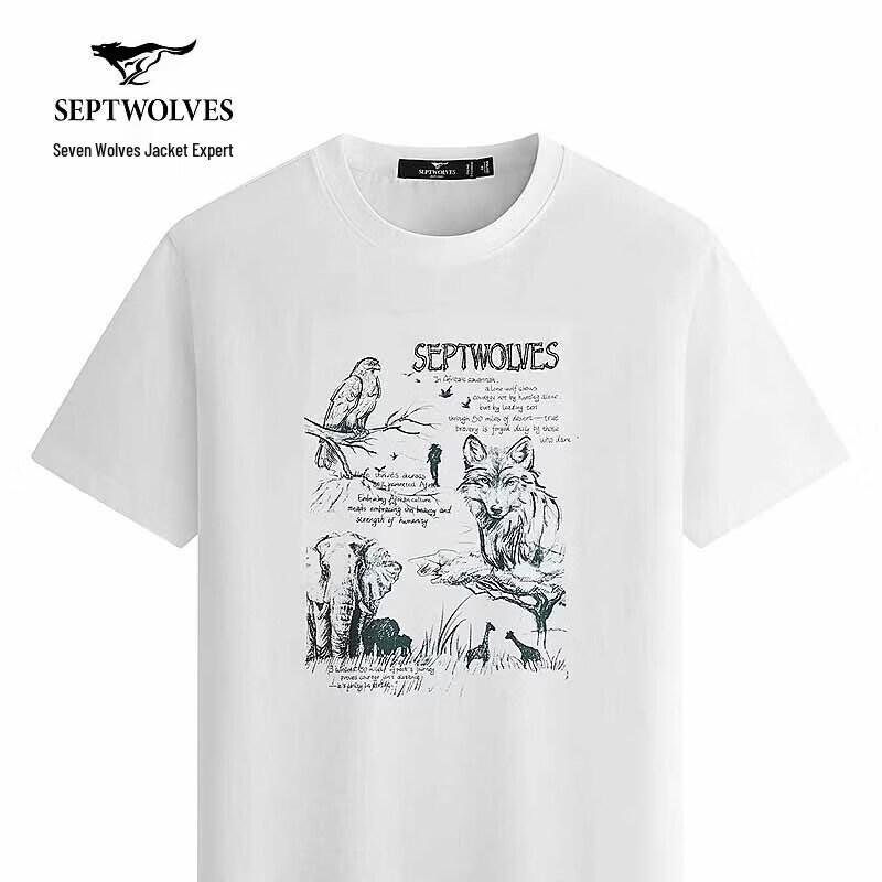 Septwolves Men s Basic Round Neck T-Shirt M