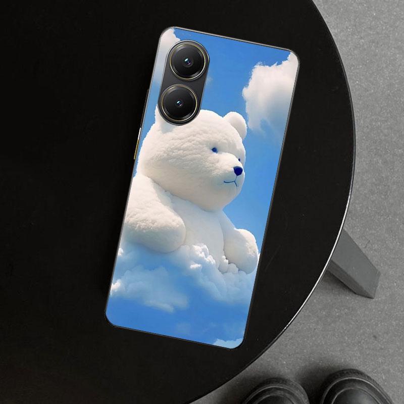 Sunny Clouds Teddy Bear Phone Case Cover for Xiaomi Poco X6 X5 X7 Pro F7 Ultra Redmi 15C 15 13C 13 12C 12 10C 10 10A 9C 9A 9T 9
