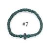 Eastern Orthodox Adjustable Prayer Rope, Hand Knotted Cord Bracelet With Geometric Cross Decor Unisex Multiple Color Options