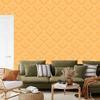 Geometric rhombus wallpaper, cream background, cream center, 50x1000