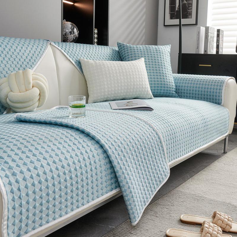 

Ice Silk Sofa Cushion, Summer Non-Slip Cover, Summer Cover Cloth Simple Towel, Cool Doudou Technology Cool Mat Cushion 70*70cm