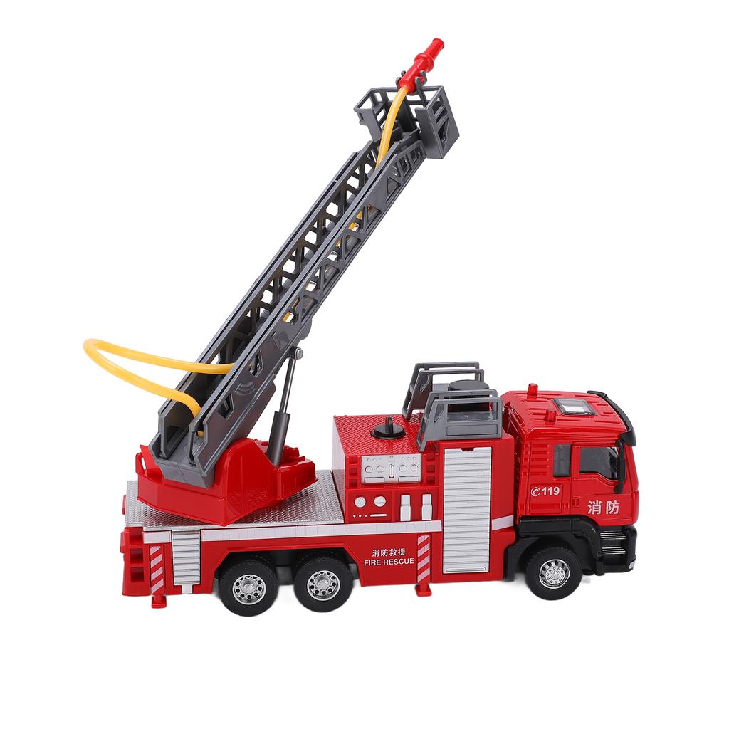 1:50 Leiter Feuerwehrwagen Legierungsmodell 180 Grad Drehtisch Feuerwehrwagen LKW Auto für 3+