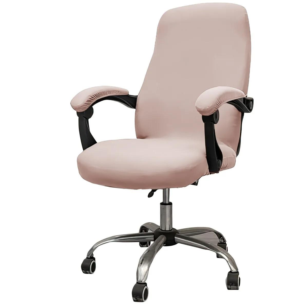 

1PC Office Stretch Spandex Chair Covers Anti-dirty Computer Seat Chair Cover Removable Office Seat Chair Slipcovers L розовый