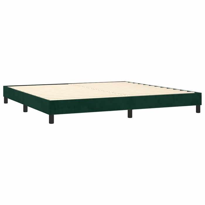 Maison Exclusive - Sommier à lattes de lit et matelas Vert foncé 200x200cm Velours