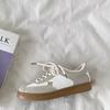 Women's New Retro Niche Versatile Casual Sports Round Head White Shoes Student Board Shoes