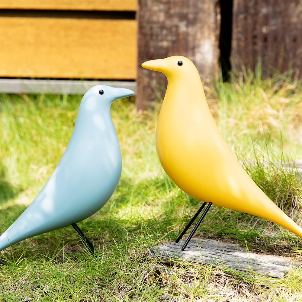 House Bird House Bird Ornament Figurine Housewarming Gift Eames Bird Scandinavian Modern Interior Stylish Designer Natural Wood Black White Natural