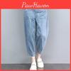 Vintage Baggy Jeans Harem Women Korean Elastic High Waist Loose Ankle Length Denim Pants Casual Streetwear Big Size Vaqueros