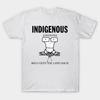 Men Black Print T-shirt Indigenous. Milo Gets The Land Back. No-Cut Transfer Paper Print Cotton Tshirt