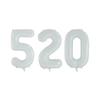 32-Inch Large White Number Aluminum Foil Balloons for Children's Birthday and Party Decorations