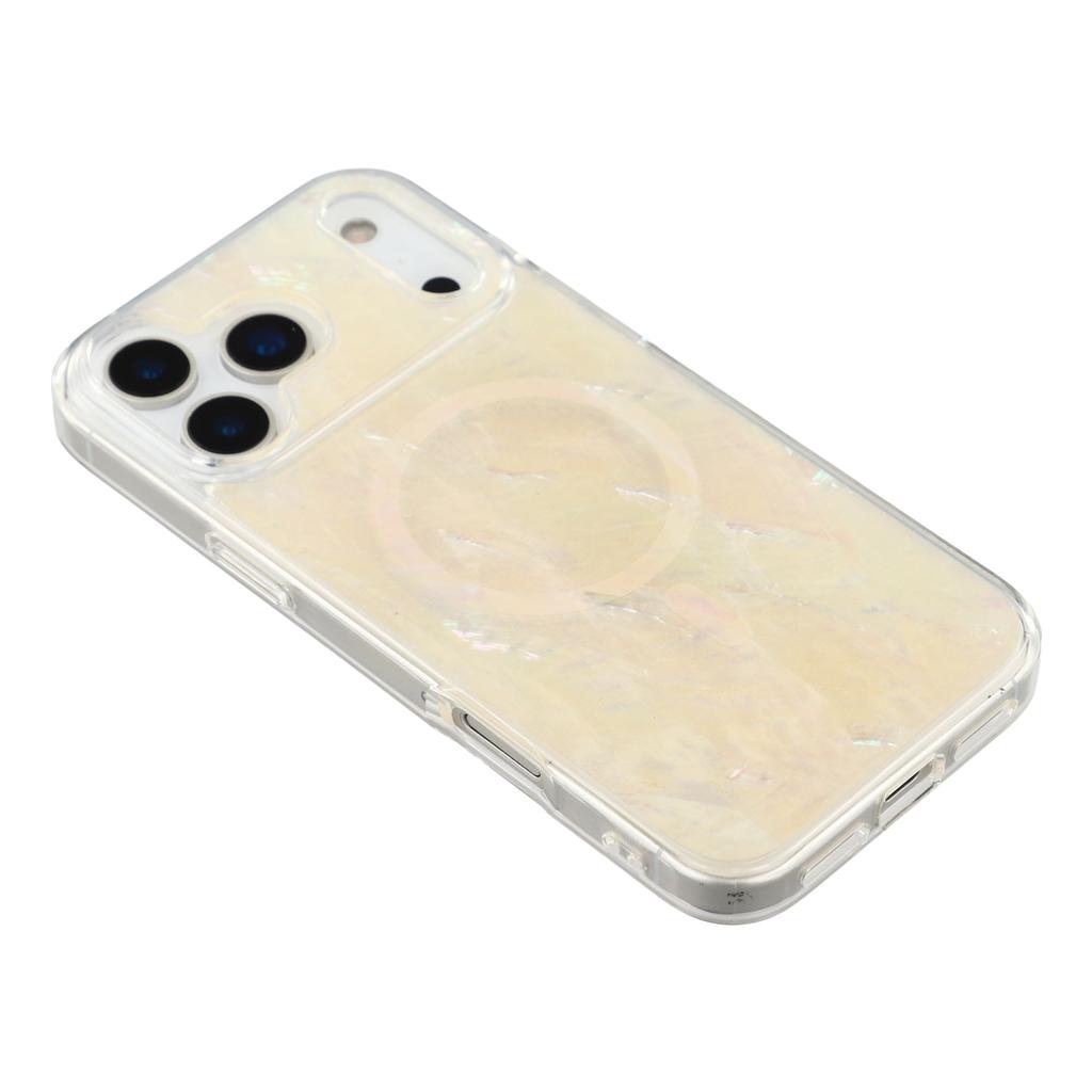JAUCASE For iPhone 17 Pro Max Magnetic Case Natural Seashell Design TPU Phone Back Cover