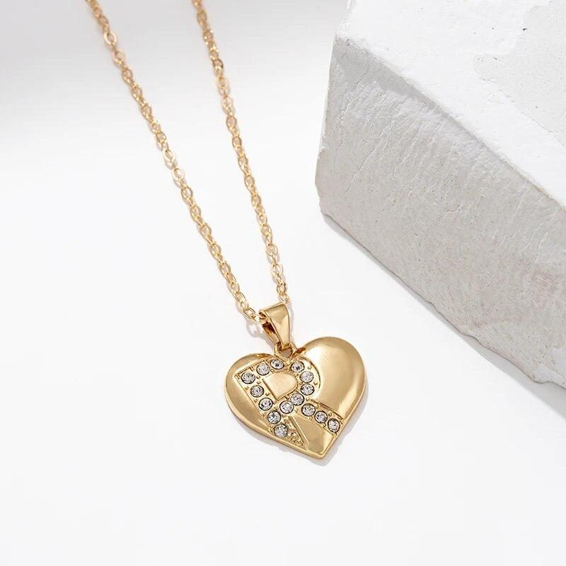 Classic Letter Gold Love Necklace Women's Simple Elegant Pendant Necklace Birthday Party Jewelry Accessories Gift