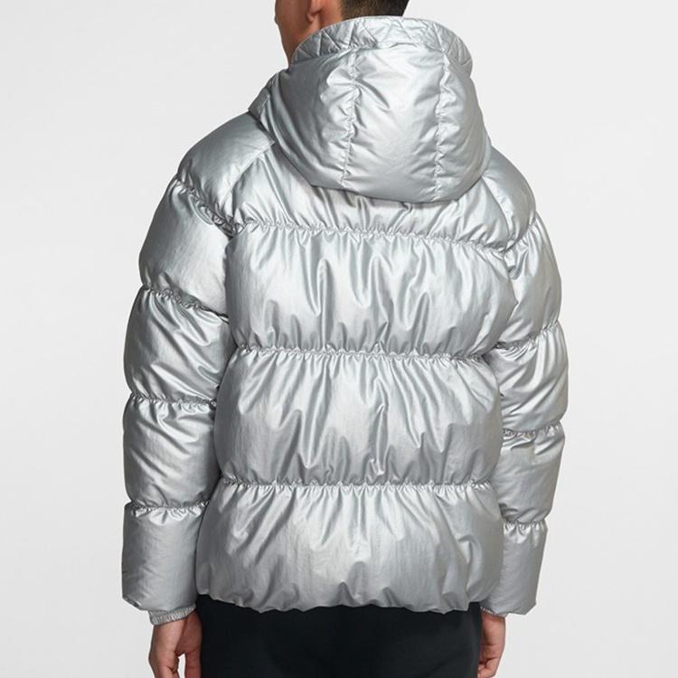 Nike Sportswear Down Fill Protection Against Cold Stay Warm Hooded Jacket Down Jacket Silver Men's BV4710-096