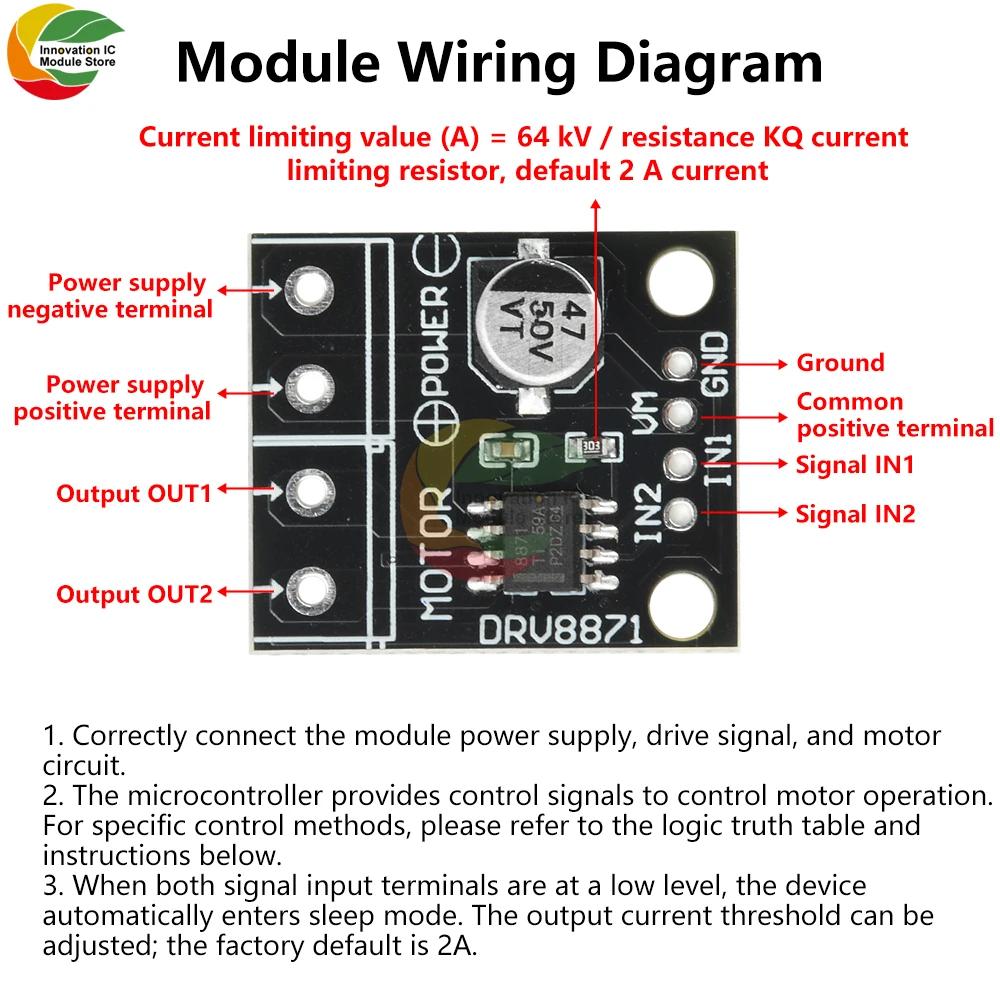 DRV8871 DC 6.5-45V Dc H-bridge Motor Driver Module 3.6A Brushed Motor Driver Pwm Control Driver Module Motor Driver
