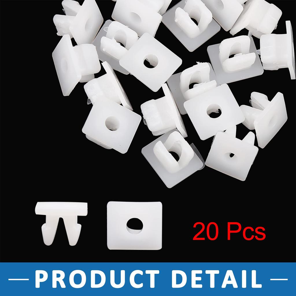 A ABSOPRO Bumper Clip Rivet 90189-06193 Bumper Fender Fastener Clip Retainer Fits Toyota Camry 2002-2006 Plastic Black 20 Sets