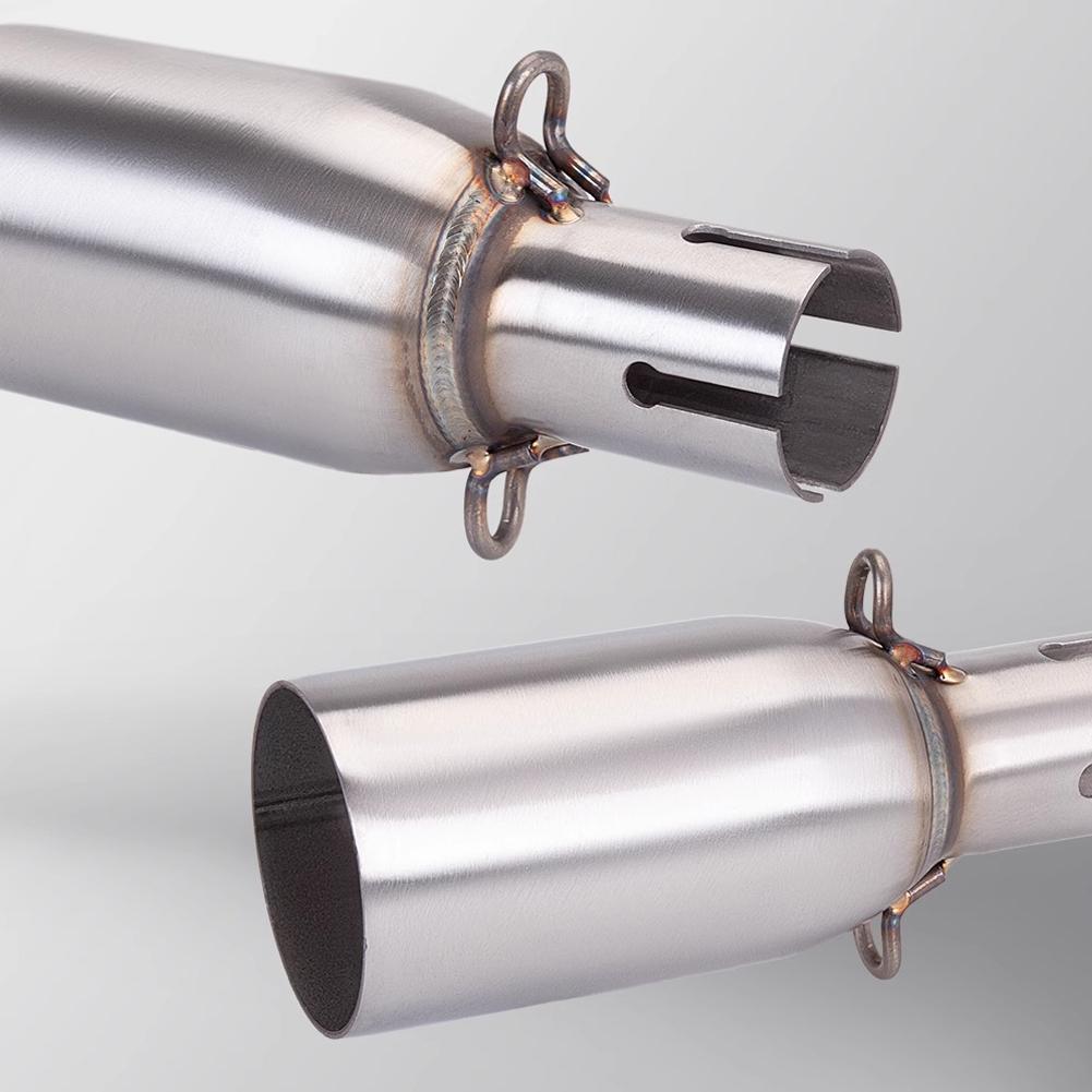Motorcycle Modification Exhaust Pipe Middle Section 28-45mm Adapter 51mm Exhaust Section Non-destructive Install