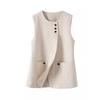 Luxuriöse ärmellose Weste für Damen, elegante und schlankmachende Weste für den Frühling