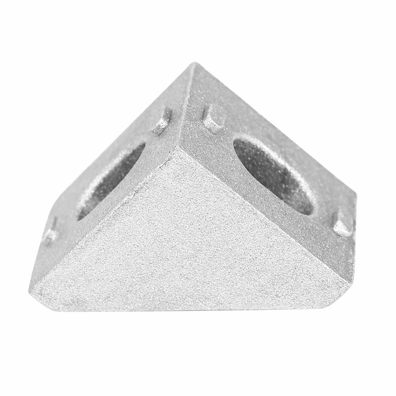 

120Pcs 2020 Corner Fitting Angle Aluminum 20 X 20 L Connector Bracket Fastener Match Use Industrial Aluminum Profile-B61B срібний