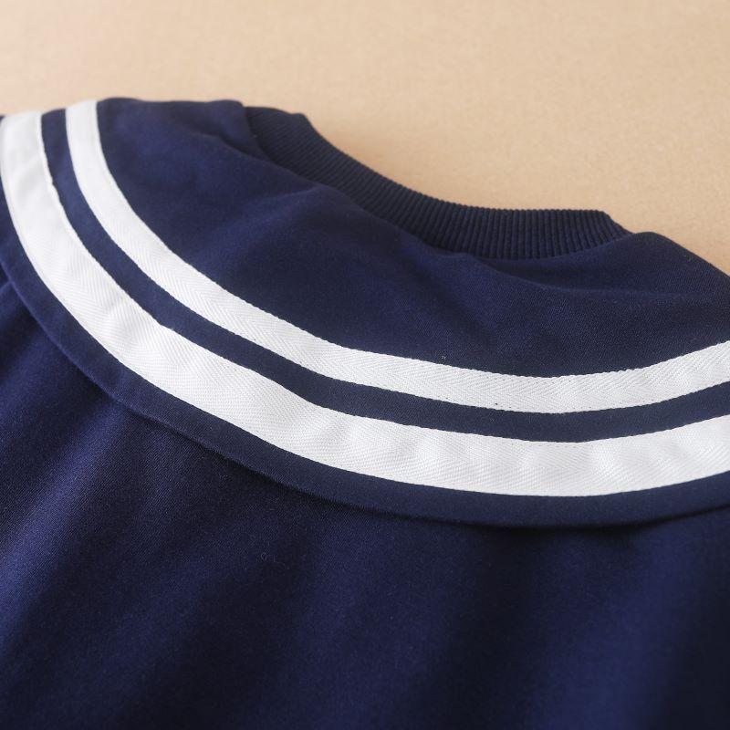 Dětská mikina ve stylu Preppy s límečkem pro dívky Jaro Podzim Polokošile Dětská Bavlna Podzimní Dětská košile Dětská Dívčí mašle Oblečení s dlouhým rukávem