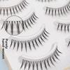 Meiliyue New Japanese 5-Pair Sharp False Eyelashes - Transparent Stem & Thick Fairy Style 026