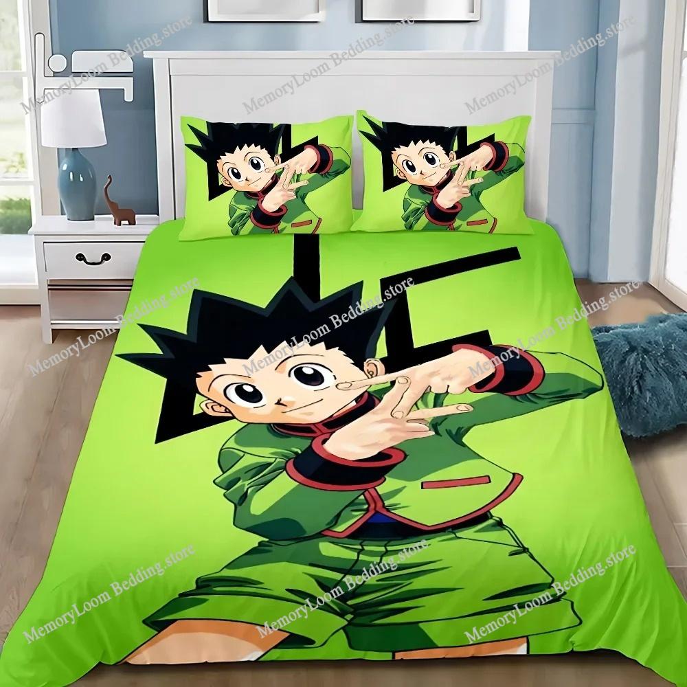 Home Textile Cartoons Fun Hunter X Hunter Duvet Cover Pillow Case Boy Girl Bedding Set King/Queen/Twin Size Soft Polyester