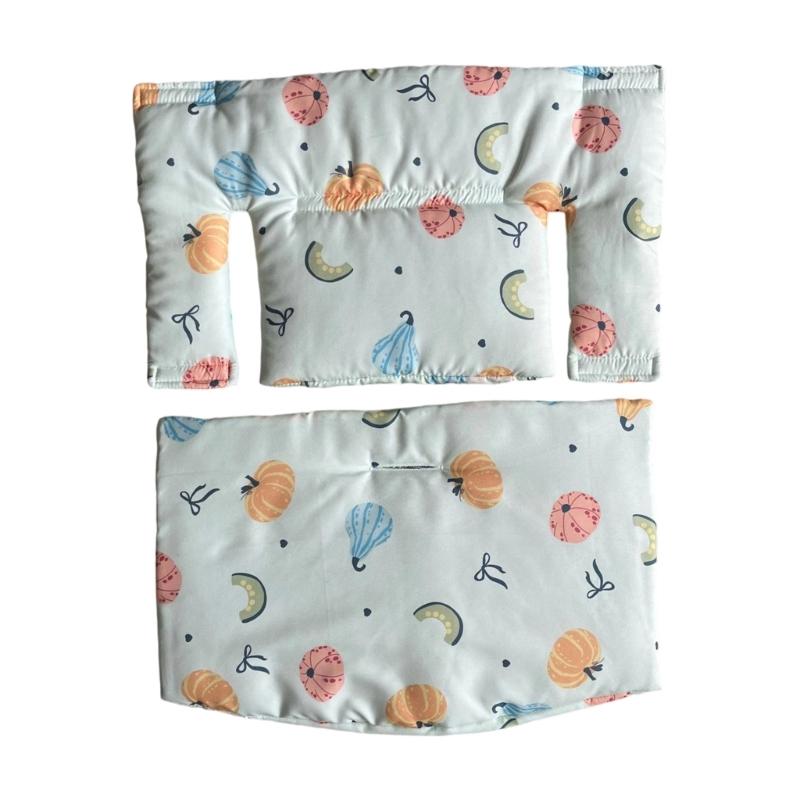 Breathable Cotton Infant Seat Cushion & Back Support Pad Set for Secure Nonslip Fit and Ergonomic Support Cushion